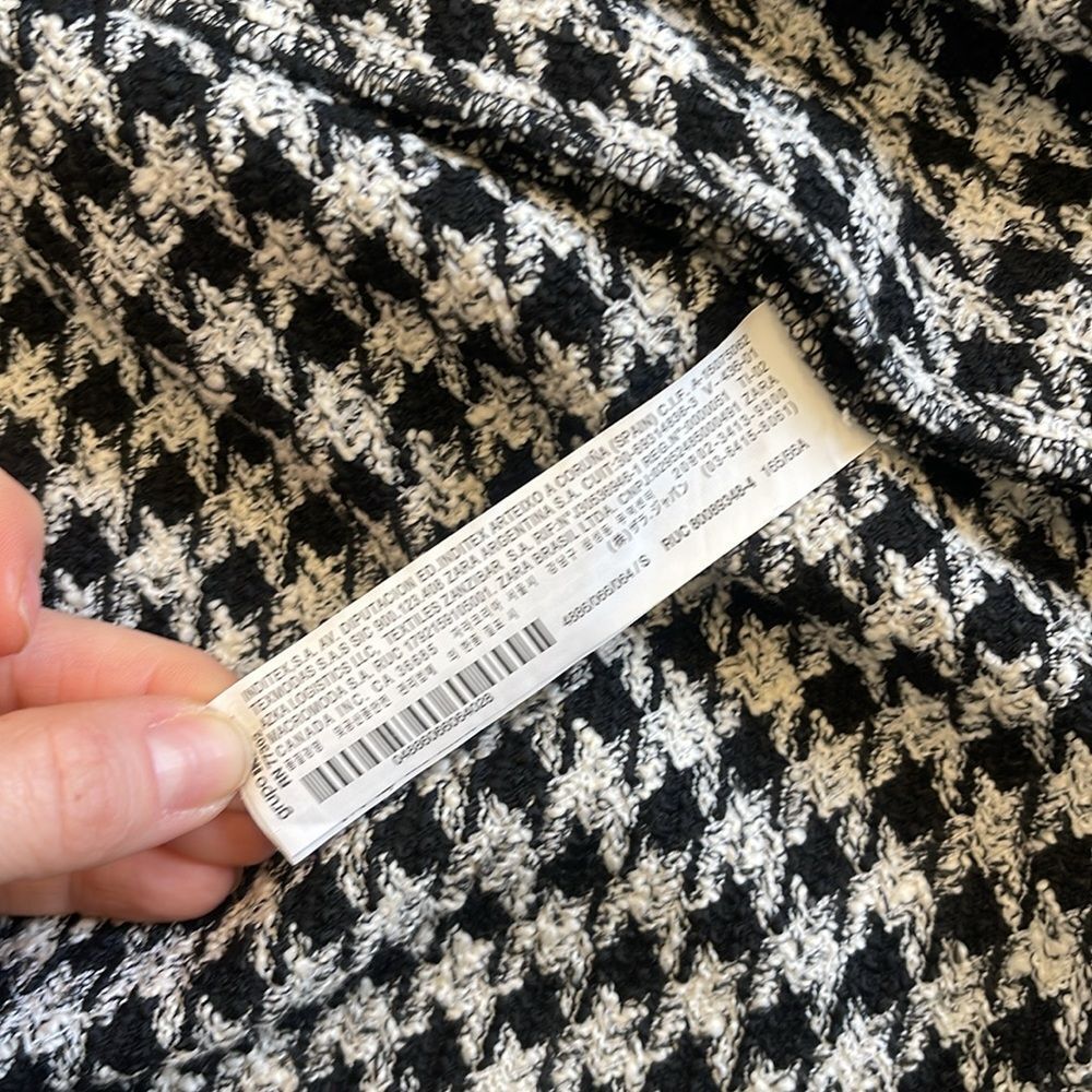 Zara Houndstooth Snap Button Jacket - image 6